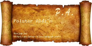 Polster Alán névjegykártya